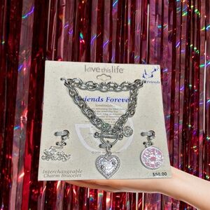 Love this Life Women's 8" Silver Interchangeable Charm Toggle Bracelet